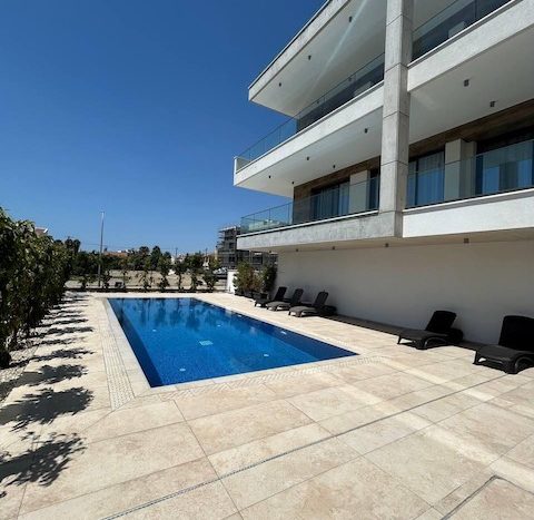 Modern apartment with private pool in Germasogeia, Limassol.